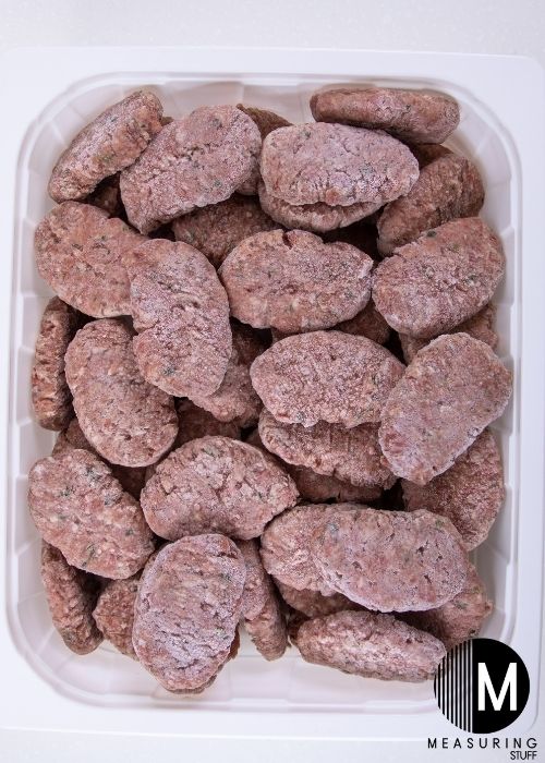frozen meatballs in container
