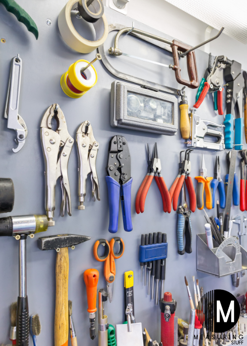 tools hanging on wall