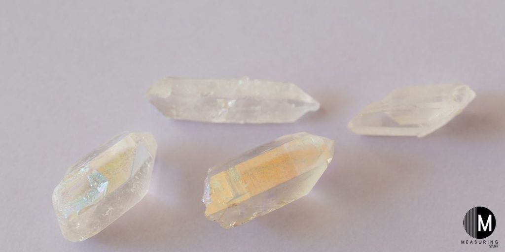 4 small quartz crystals