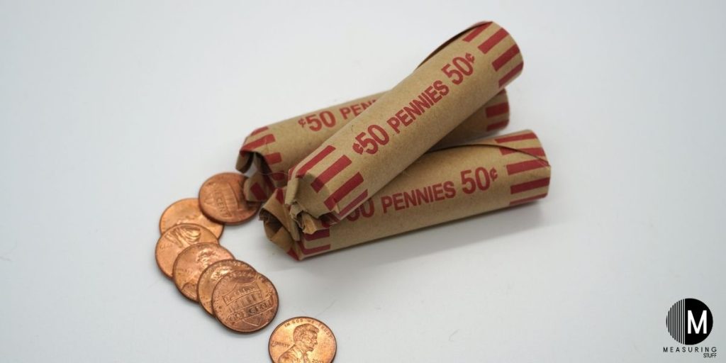 3 rolls of pennies