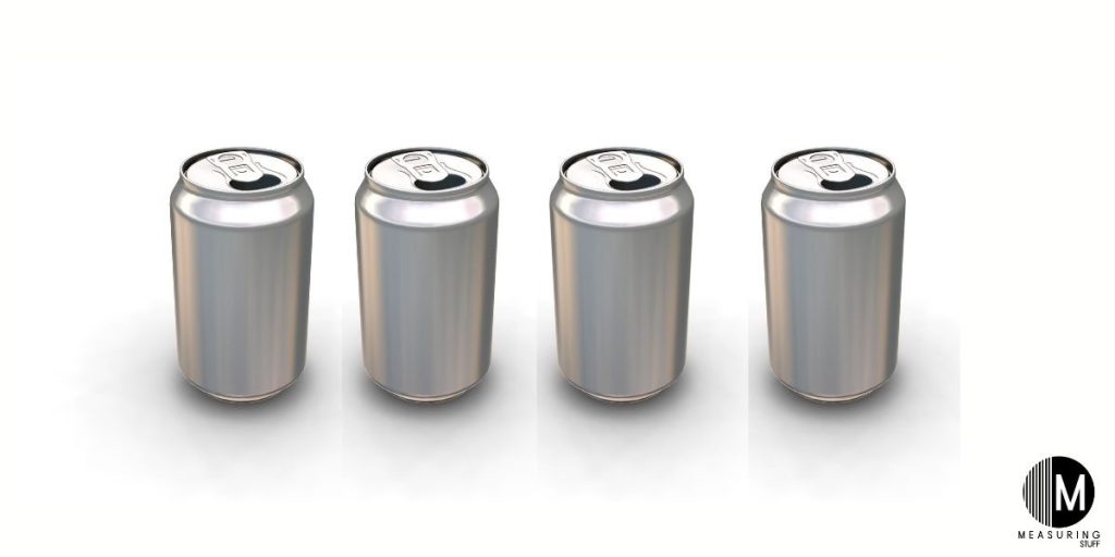 4 empty soda cans