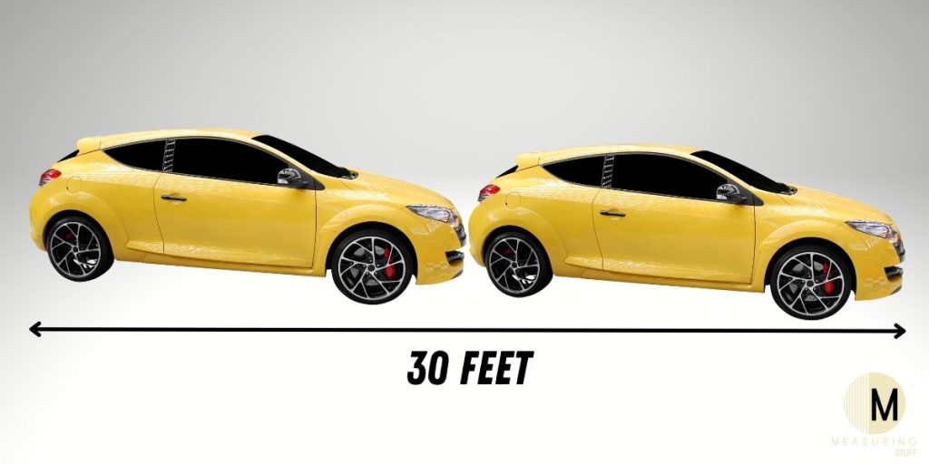 two yellow cars in a row