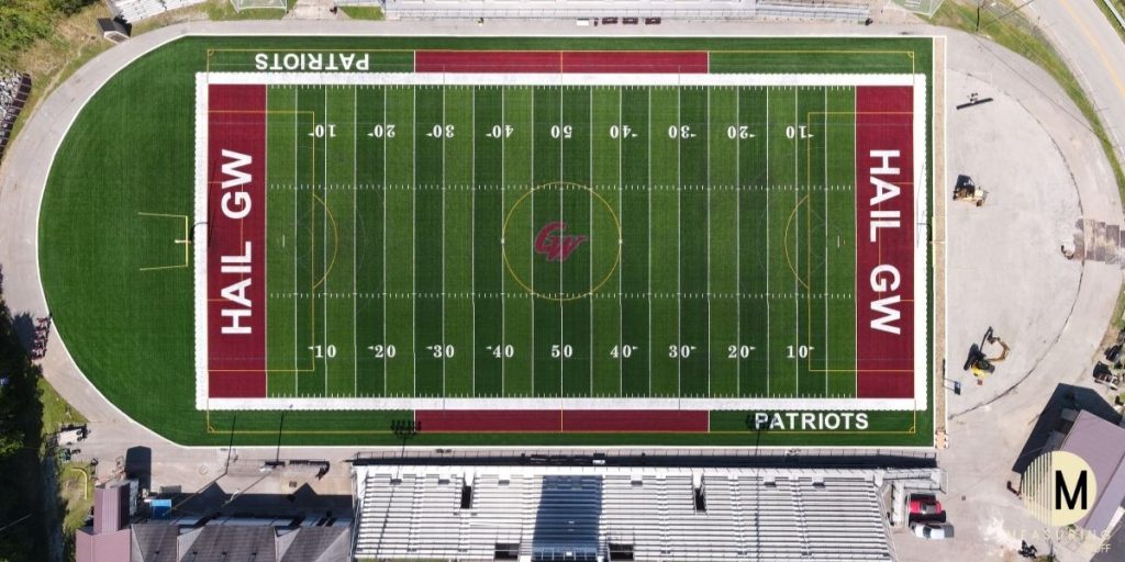 football field overhead view