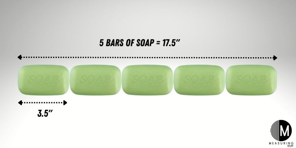 5 green bars of soap