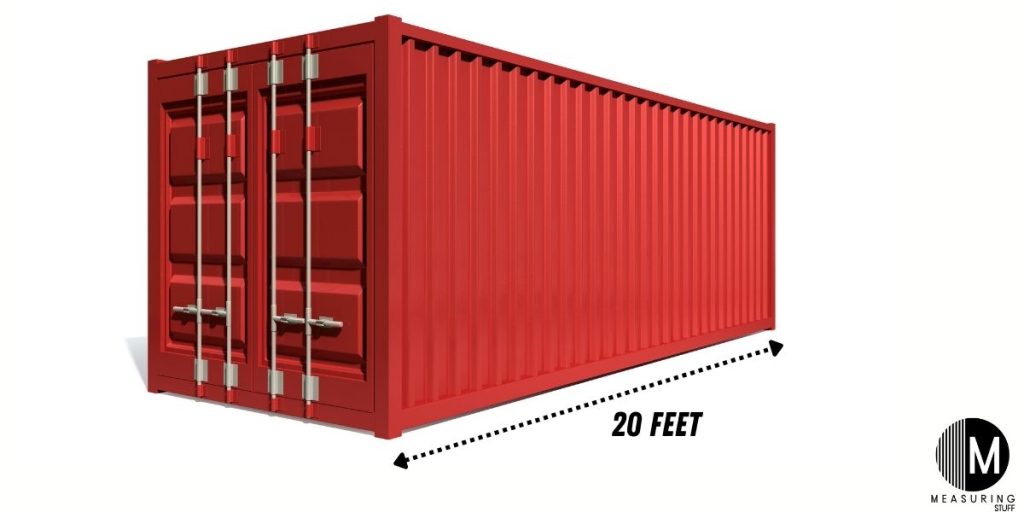 red shipping container