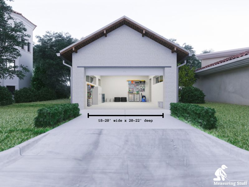 double car garage with dimensions
