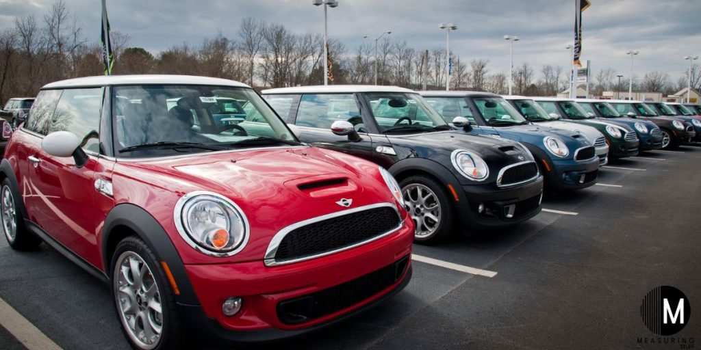 Mini Cooper car lot