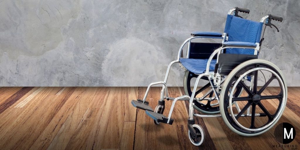 wheelchair on wooden floor