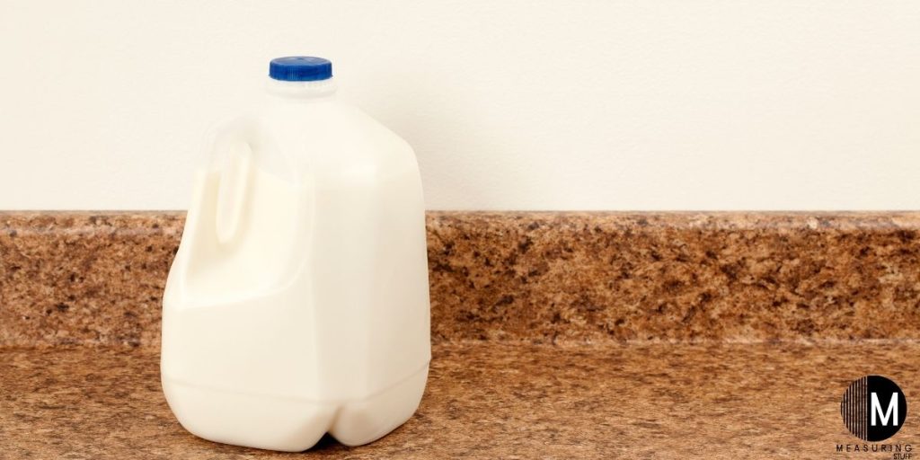 gallon of milk on counter