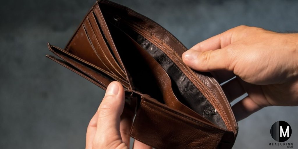 open leather wallet brown