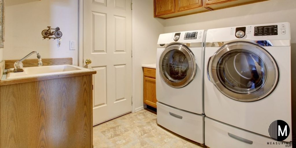 washer and dryer in laundry room