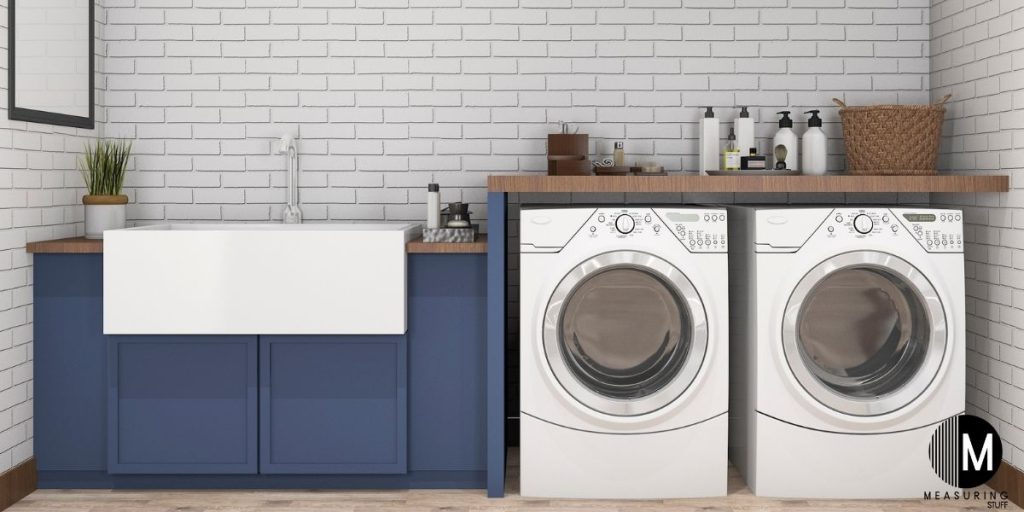 washer and dryer in laundry room