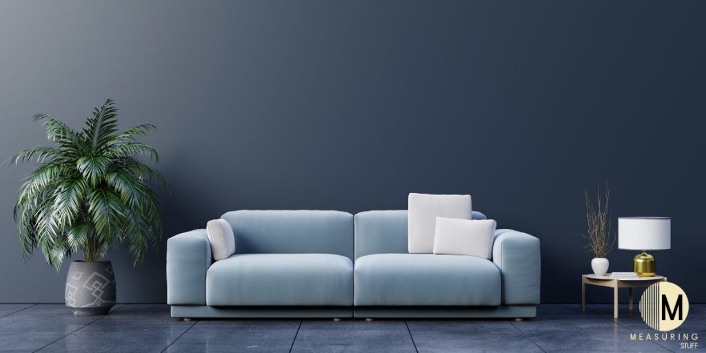 large blue couch