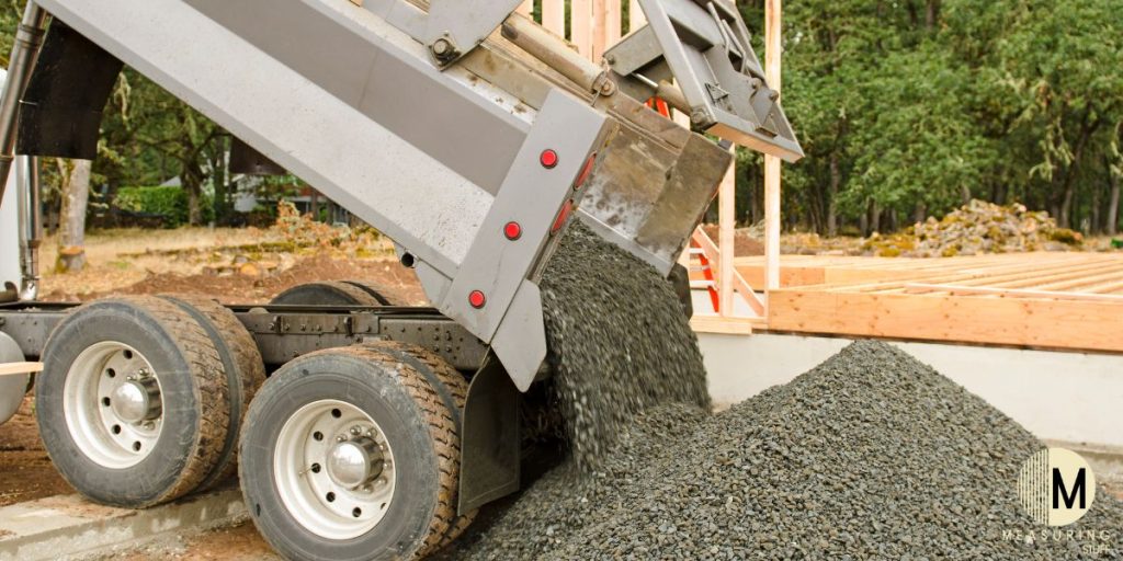 dump truck with gravel
