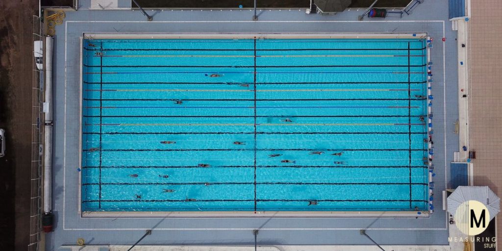 overhead view of lap pool