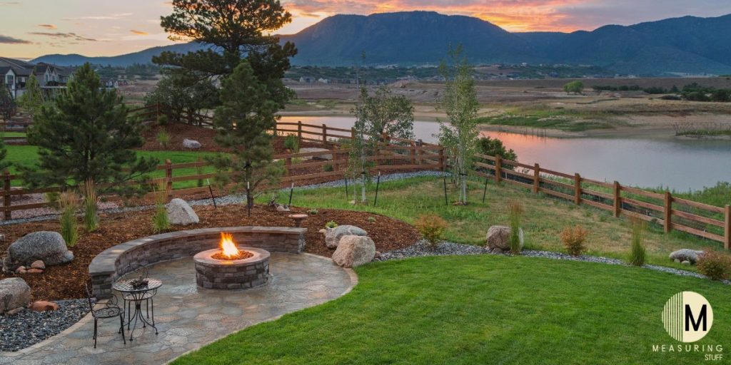 large fenced backyard