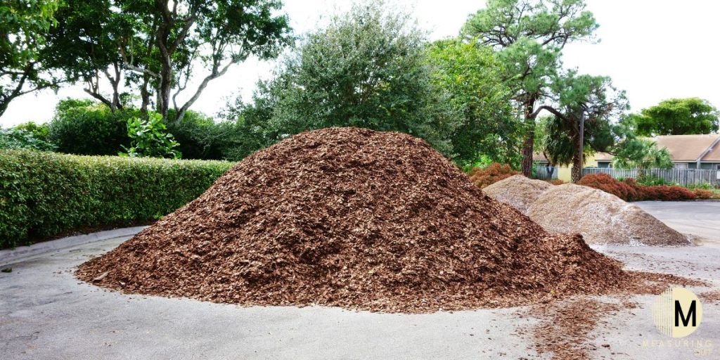 large pile of mulch