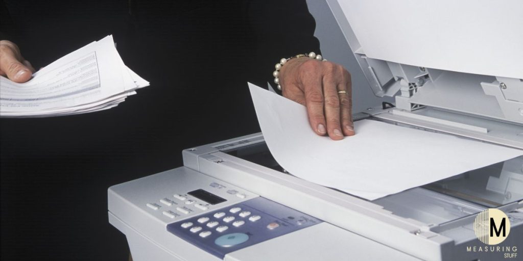 copy paper on machine