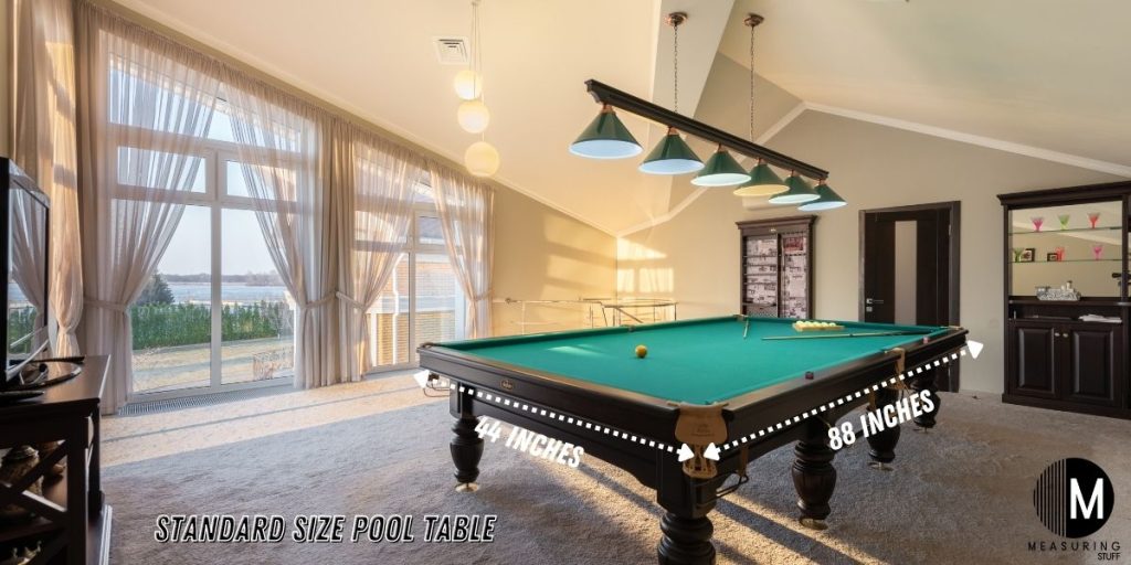 pool table dimensions