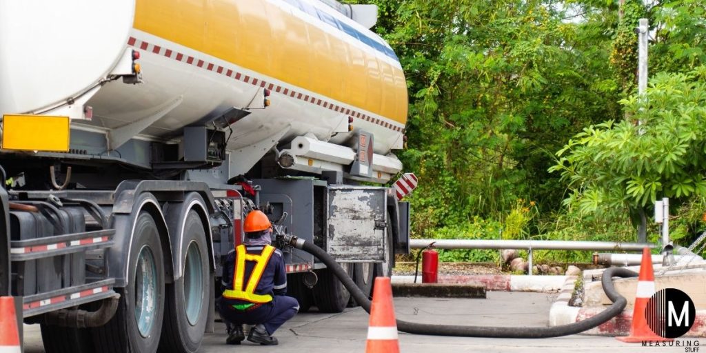 fuel truck delivering fuel