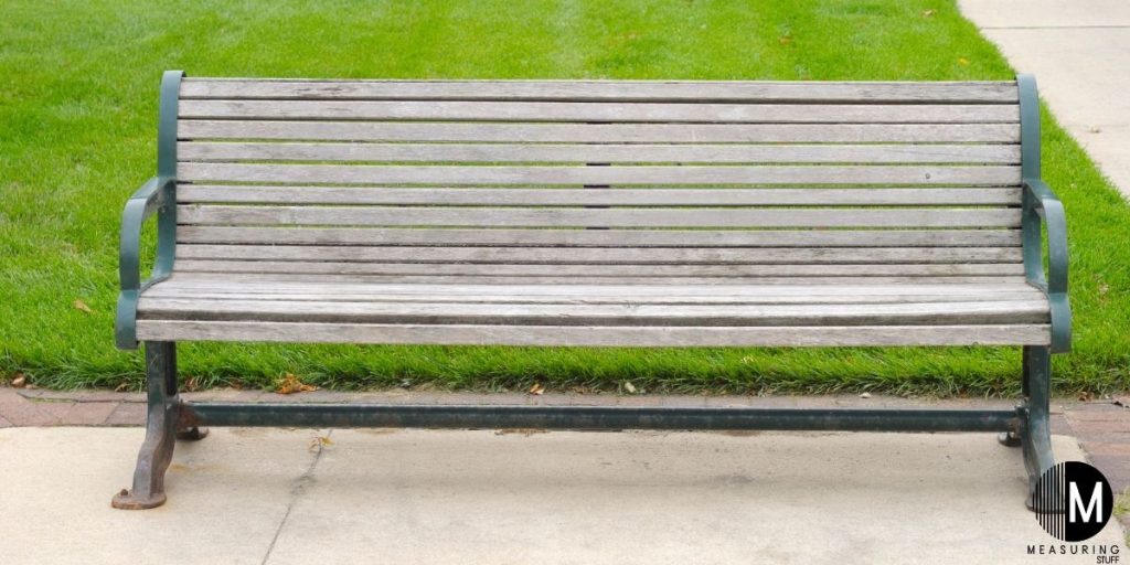 wooden park bench