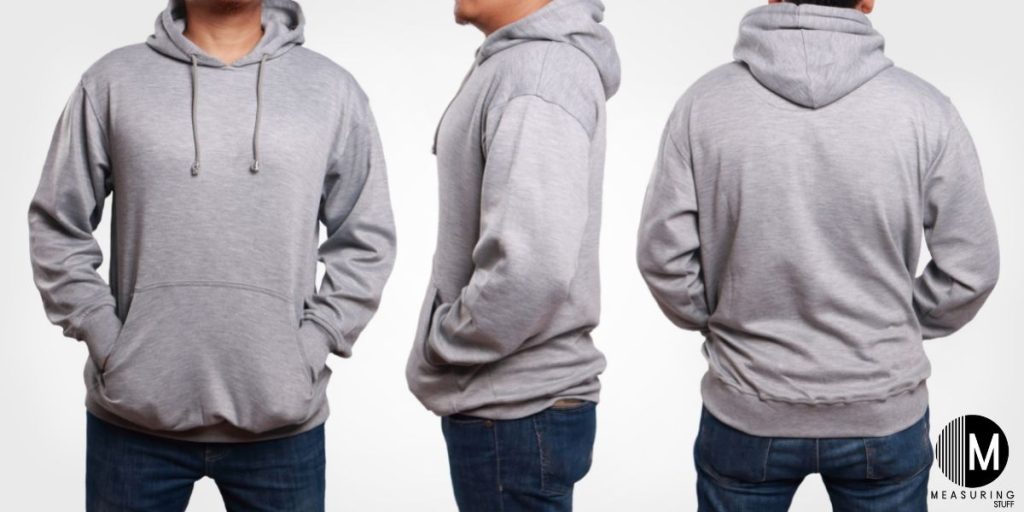 grey hoodies shown from various angles