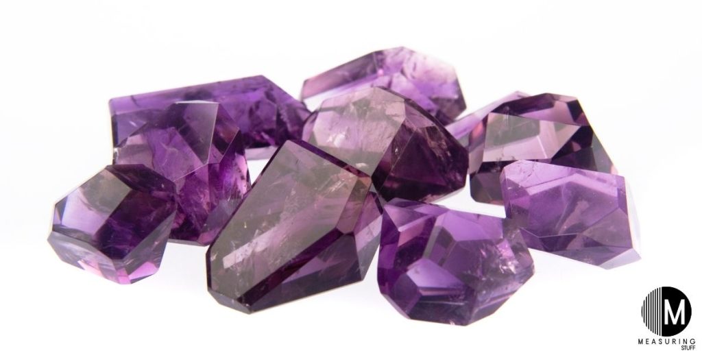 polished amethyst stones