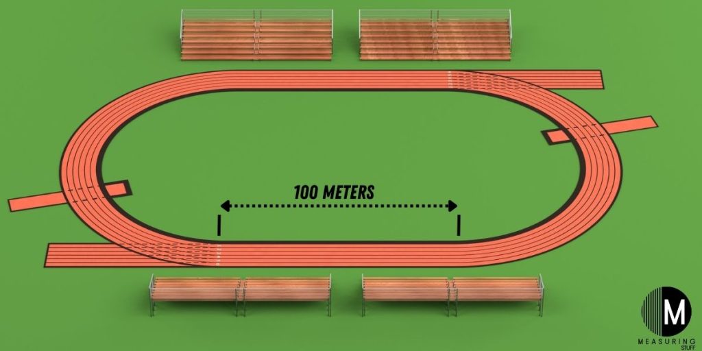 100 meter running track