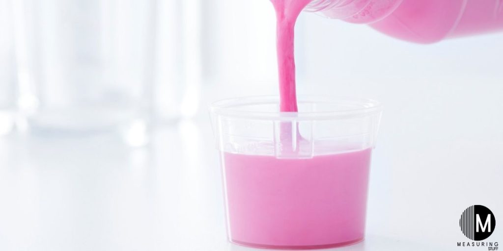 pouring pepto bismol