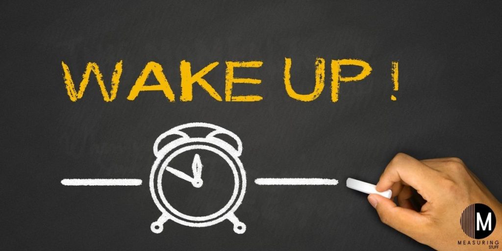 wake up and clock on board