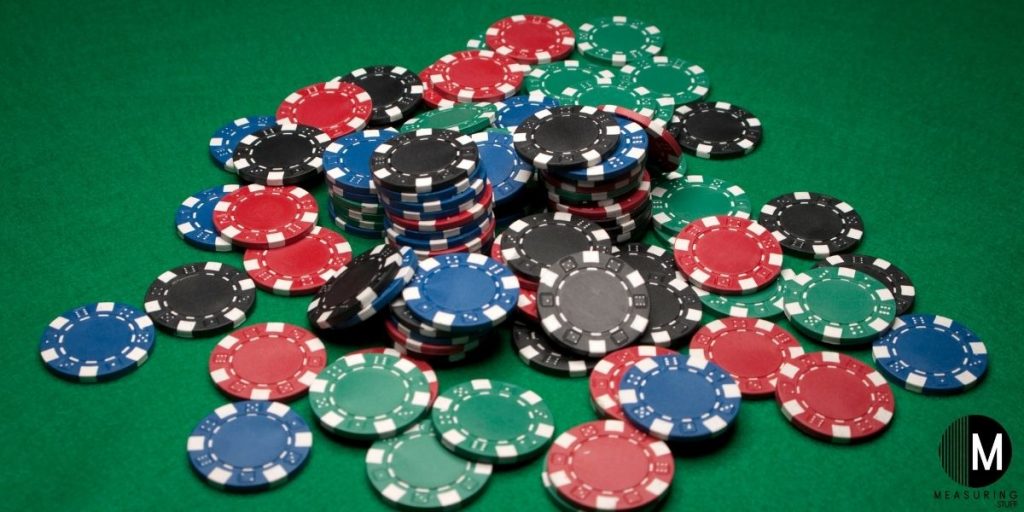 several poker chips various colors