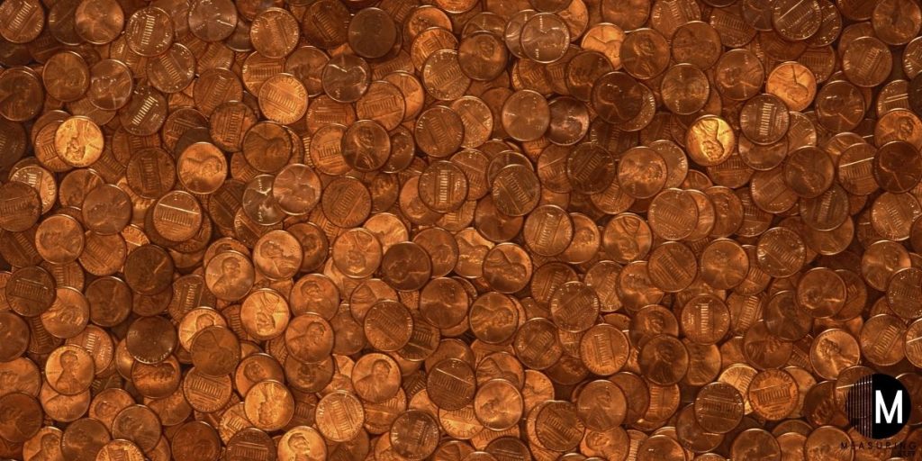 huge pile of pennies