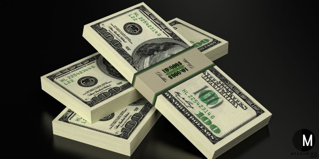 stacks of $100 bills