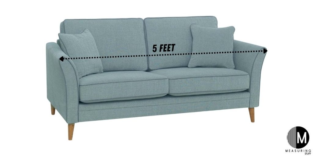loveseat showing 5 feet long