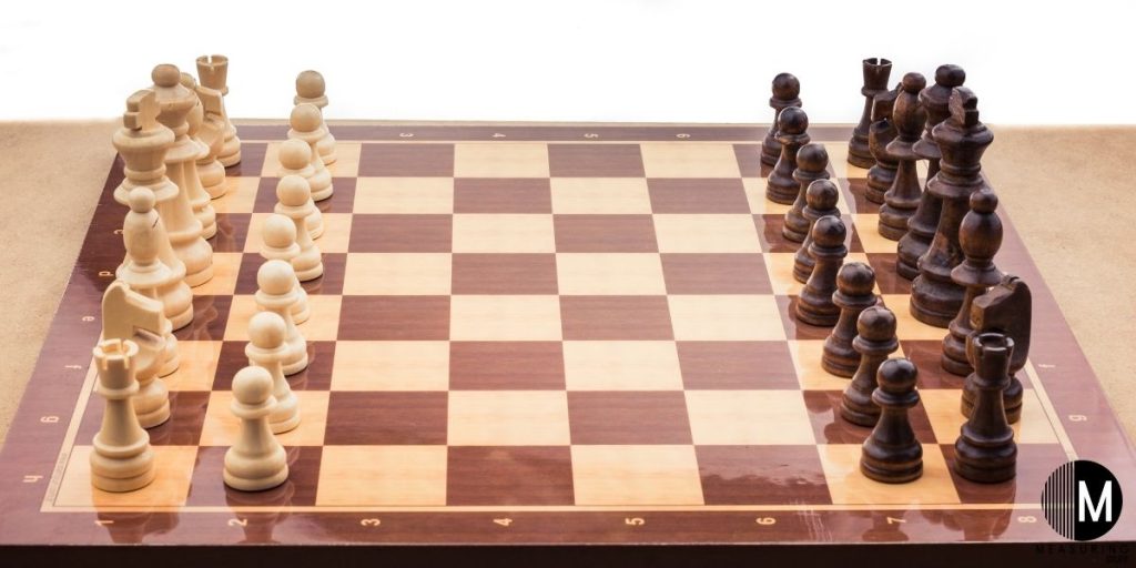 chess board with chess pieces