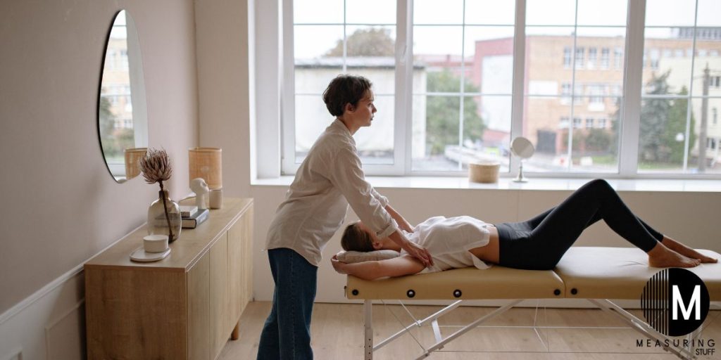 masseuse performing a massage