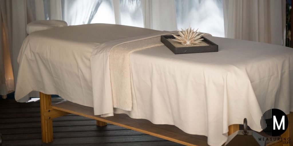 wooden massage table