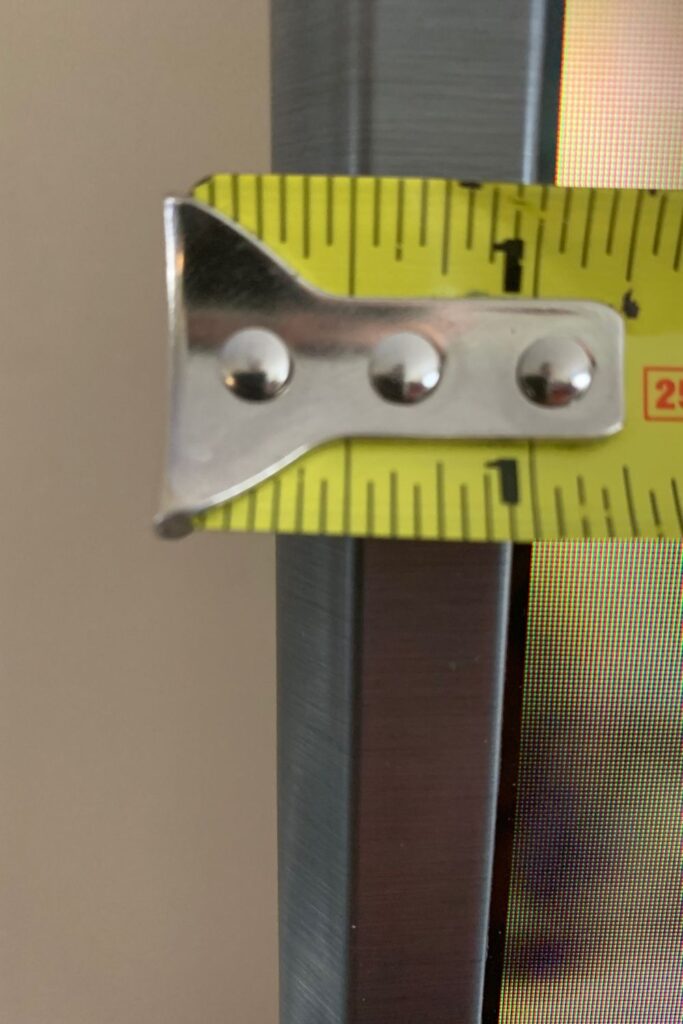 75 inch tv frame width 0.75"