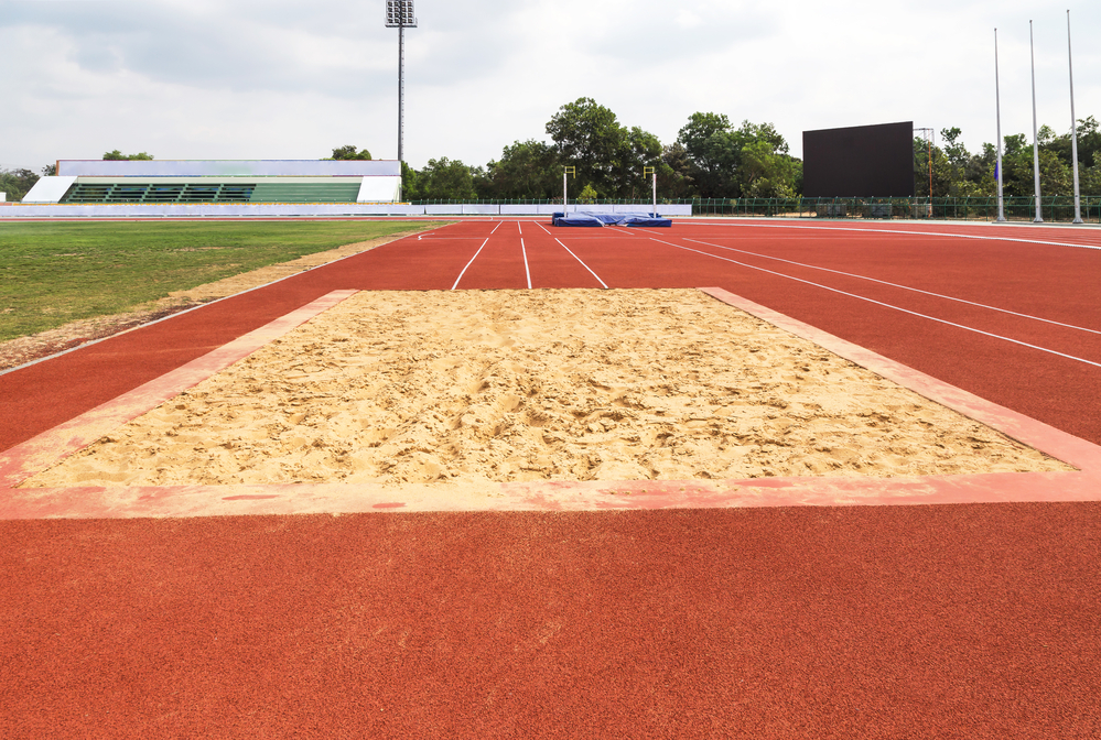 Long jump pit area