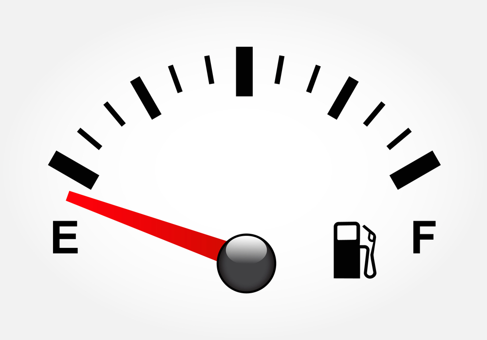 White gas tank illustration on white