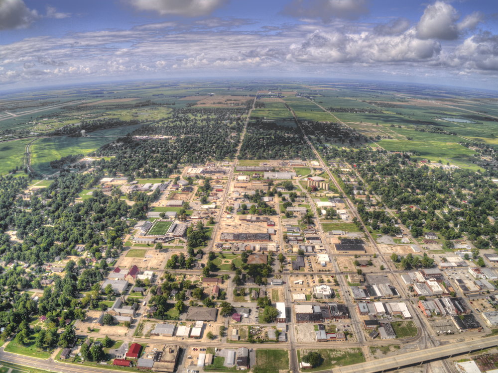 Aerial View of Blytheville, Arkansas