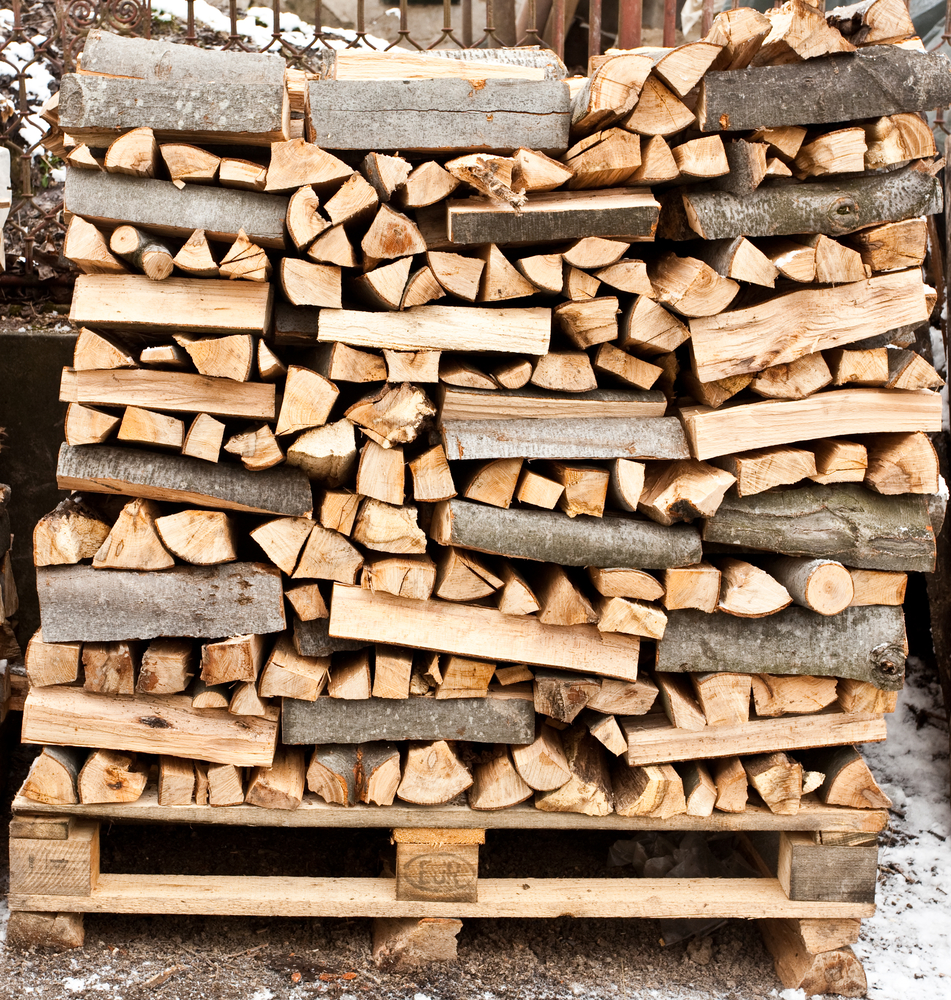 Image of a stack of firewood outdoor