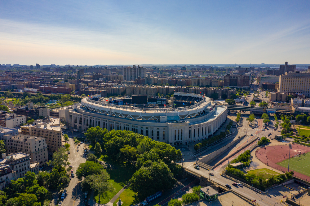 Aerial image Yankee Stadium NY