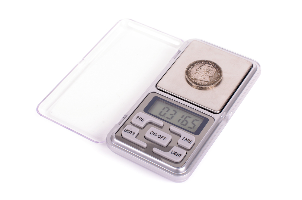 High precision professional microscales isolated on the white background