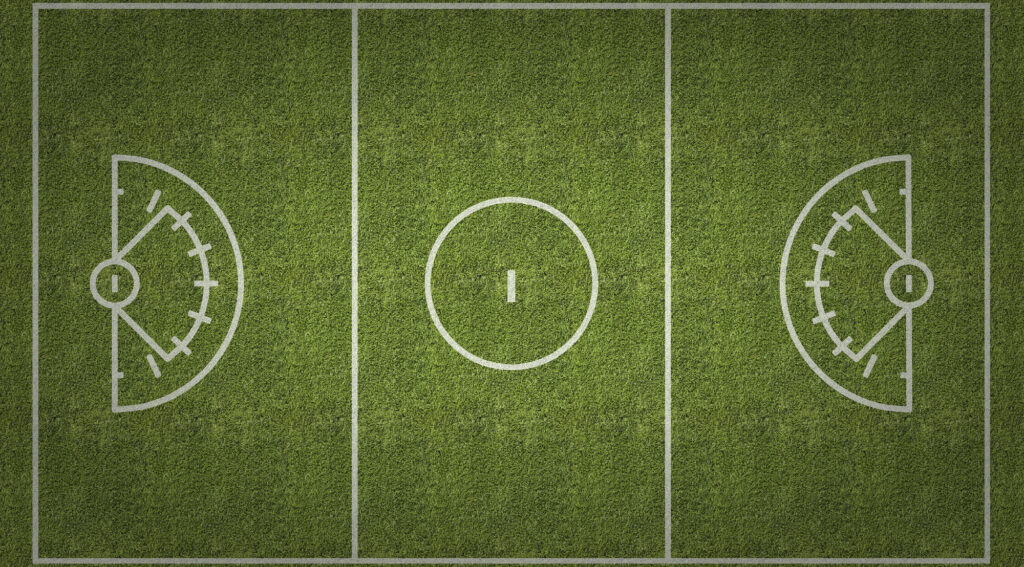 overhead view of lacrosse field