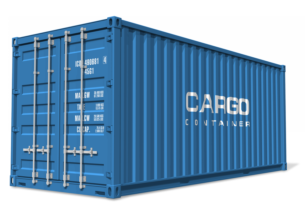 shipping container white background