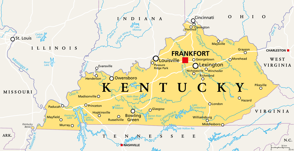 map of Kentucky