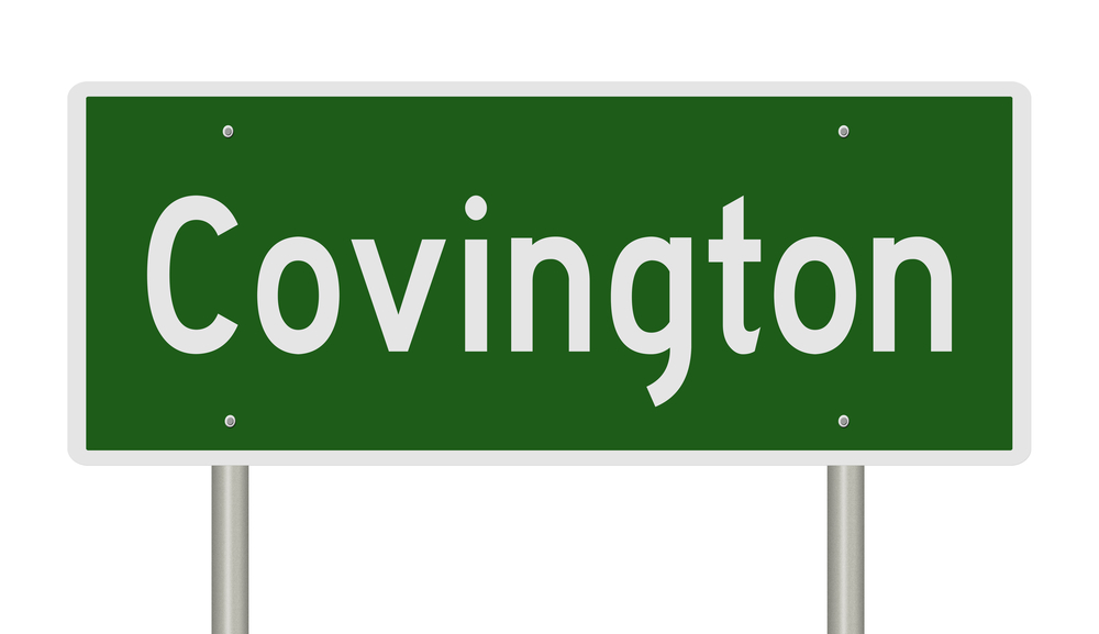 Covington road sign