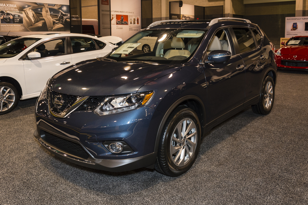 Nissan Rogue on display during the 2014 Charlotte International Auto Show at the Charlotte Convention Center.