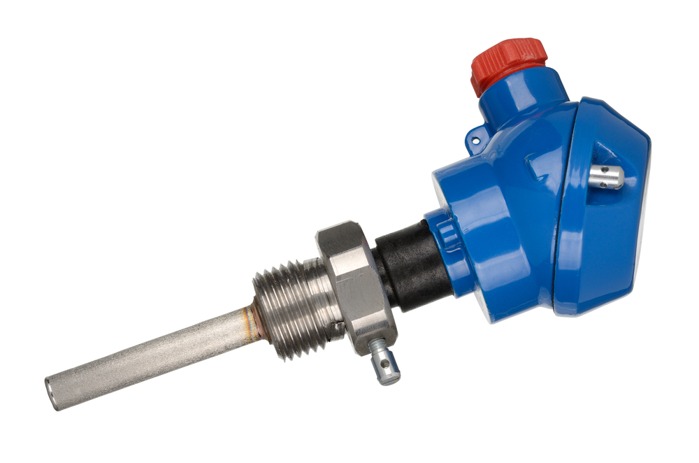 Resistance temperature detector isolated on white. With clipping path